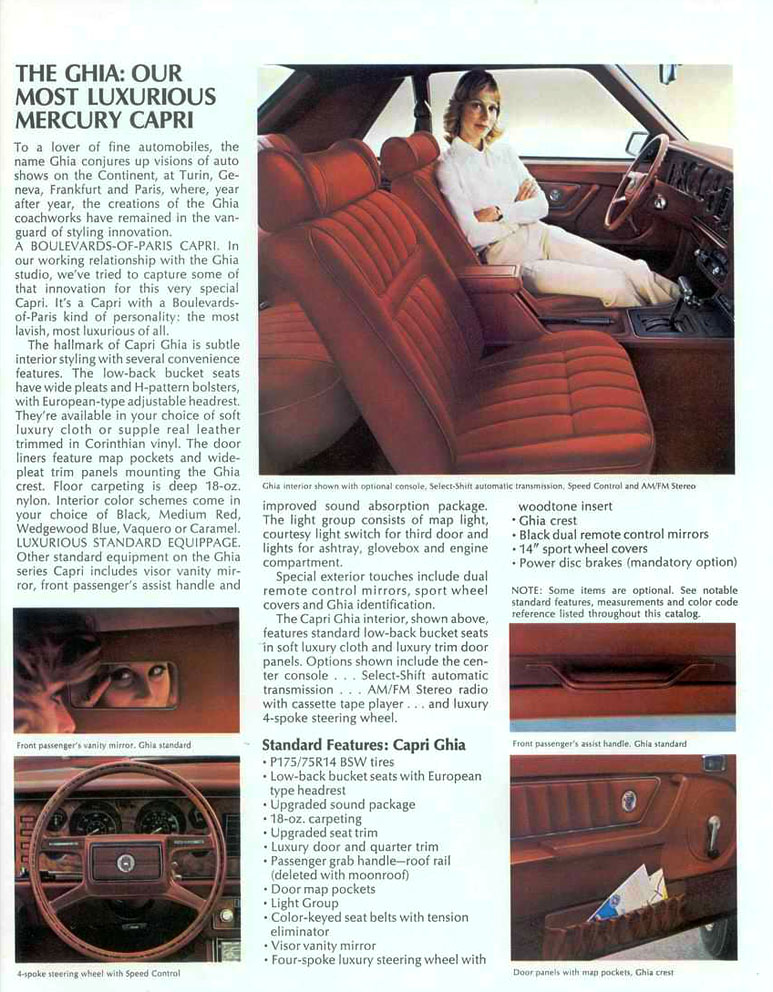 1980 Mercury Capri Brochure Page 2